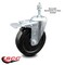 Service Caster 5 Inch Hard Rubber Wheel Swivel 3/8 Inch Threaded Stem Caster Total Lock Brake SCC-TSTTL20S514-HRS-381615 - alternate 3